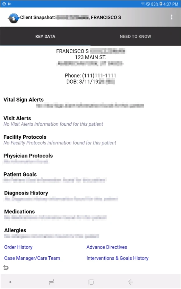 PointCare screenshot